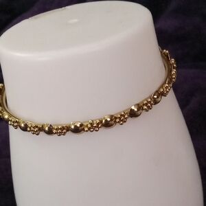 Chic Gold Beaded Bangle Bracelet